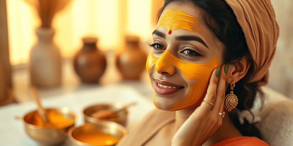 Traditional Indian skincare ritual